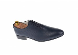 Pantofi barbati eleganti din piele naturala matritata, bleumarin inchis, NIC5BLPR